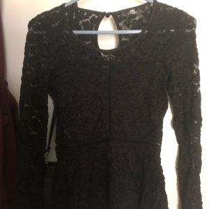 Lace peplum blouse